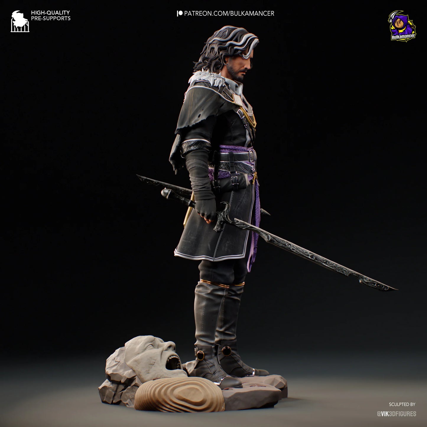 Elegant Duelist – Fanart | RPG Resin Statue | Handmade Collectible