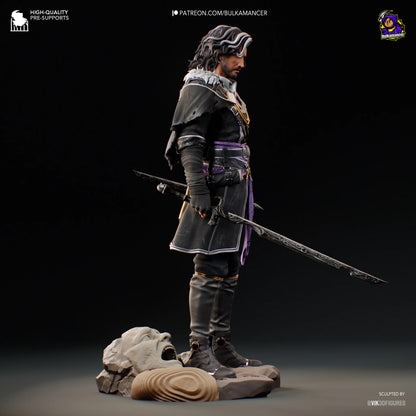 Elegant Duelist – Fanart | RPG Resin Statue | Handmade Collectible
