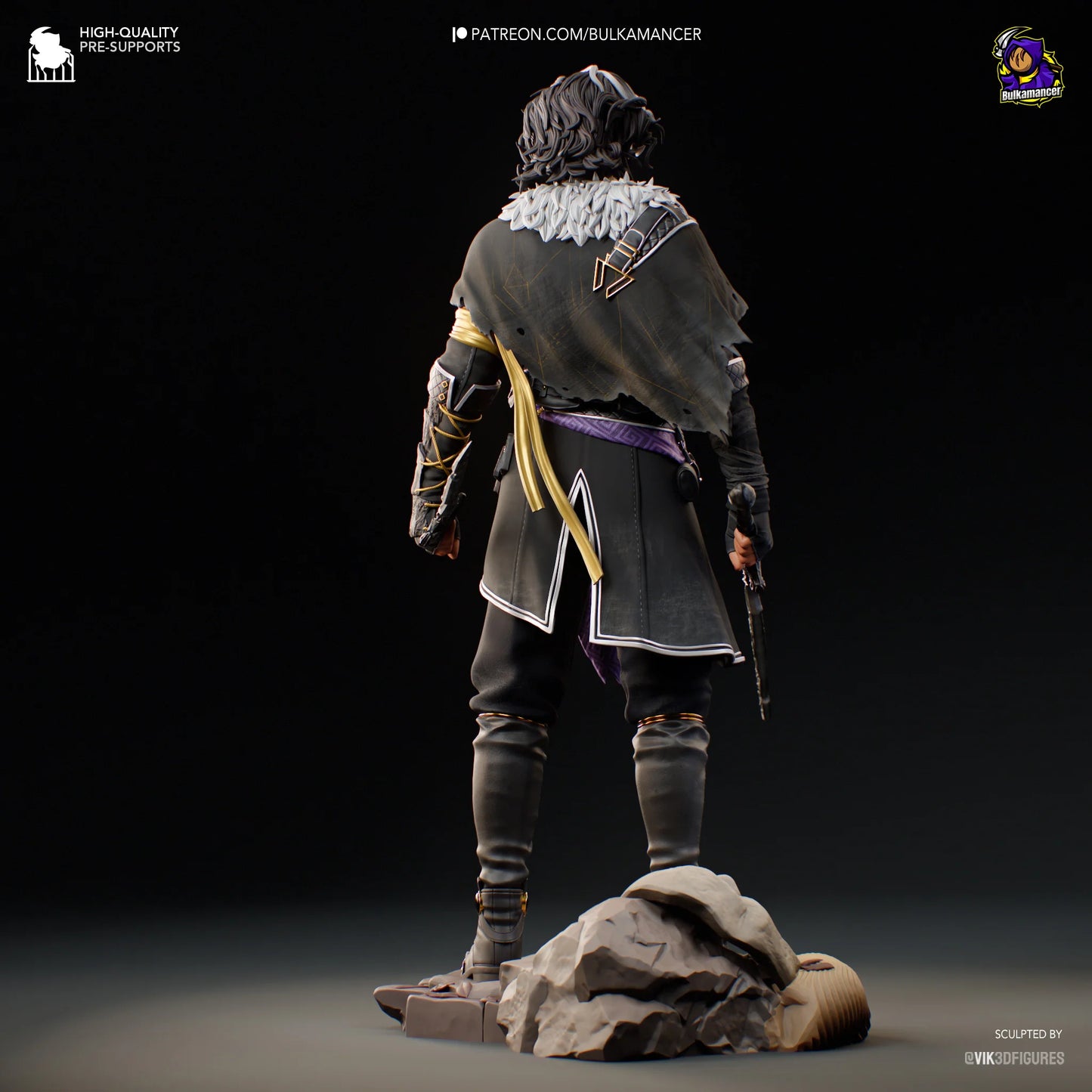 Elegant Duelist – Fanart | RPG Resin Statue | Handmade Collectible