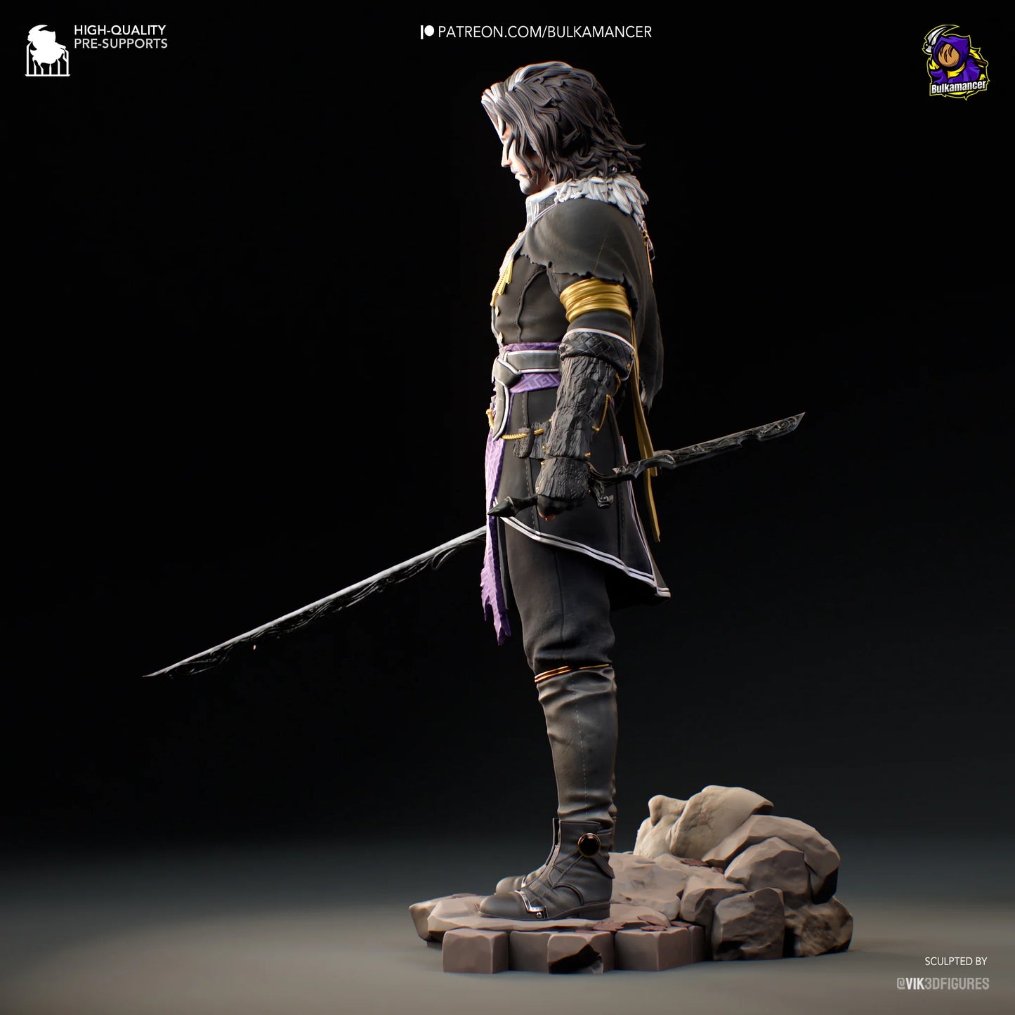 Elegant Duelist – Fanart | RPG Resin Statue | Handmade Collectible