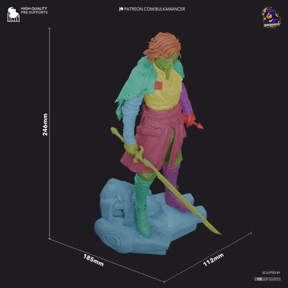 Elegant Duelist – Fanart | RPG Resin Statue | Handmade Collectible