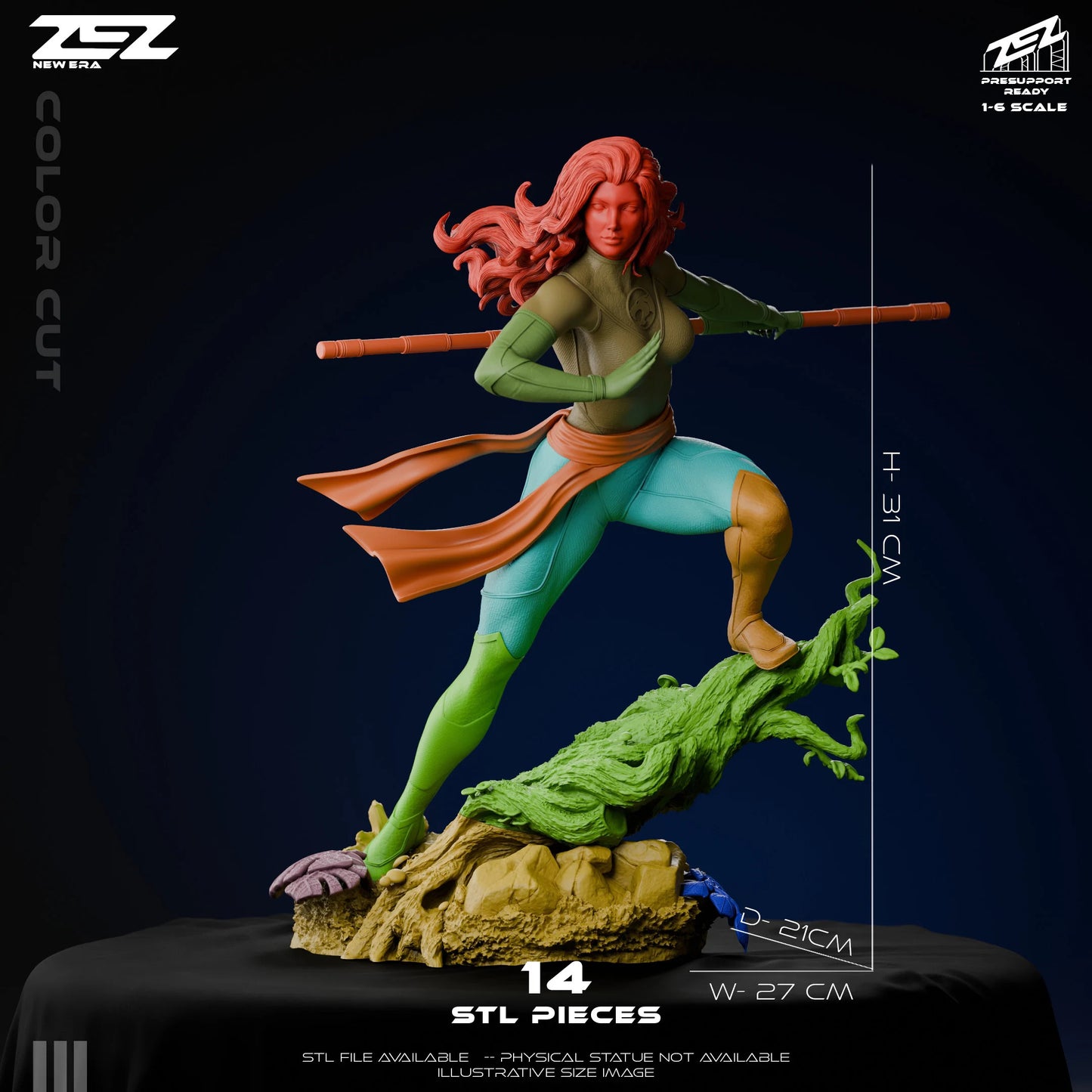 Feline Speed Warrior Figure – Collectible Fantasy Statue – Fanart