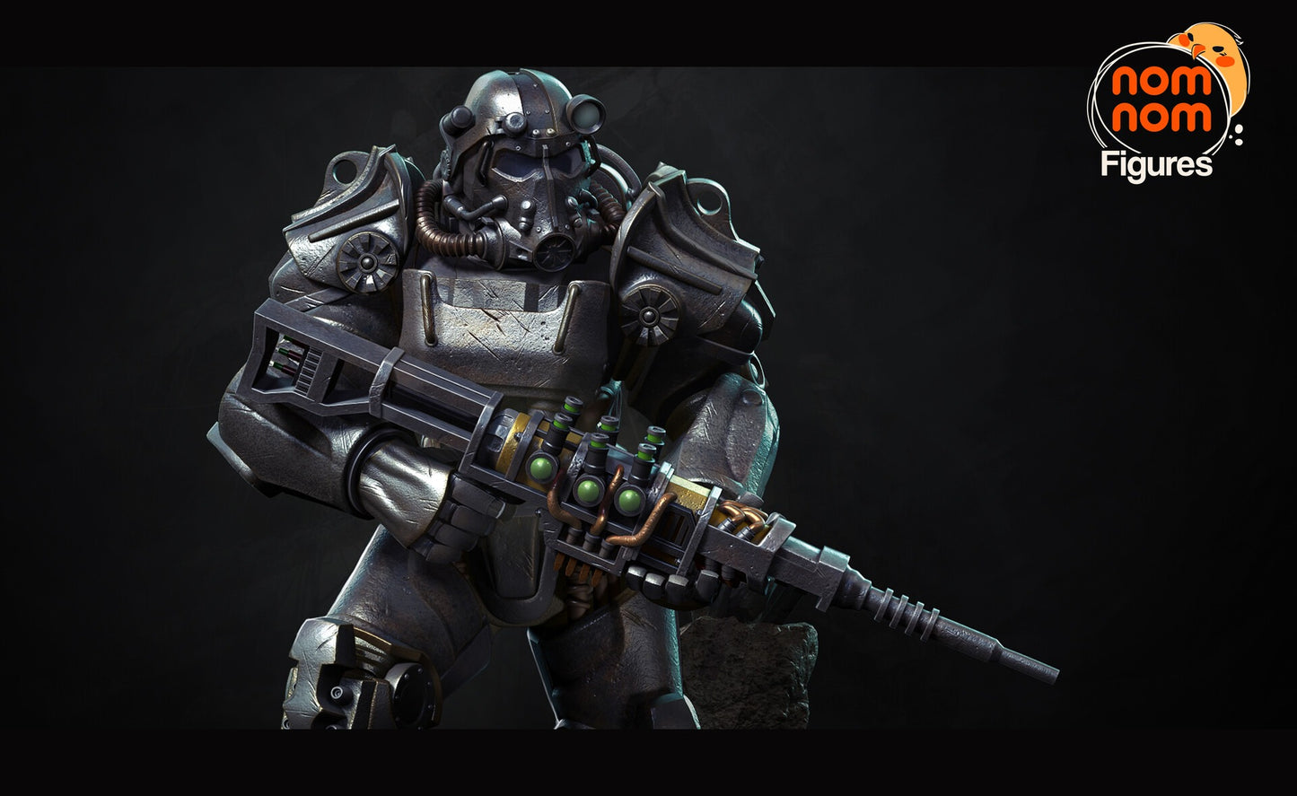 Heavy Power Armor Warrior Figure – Collectible Sci-Fi Statue – Fanart