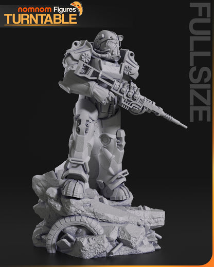 Heavy Power Armor Warrior Figure – Collectible Sci-Fi Statue – Fanart