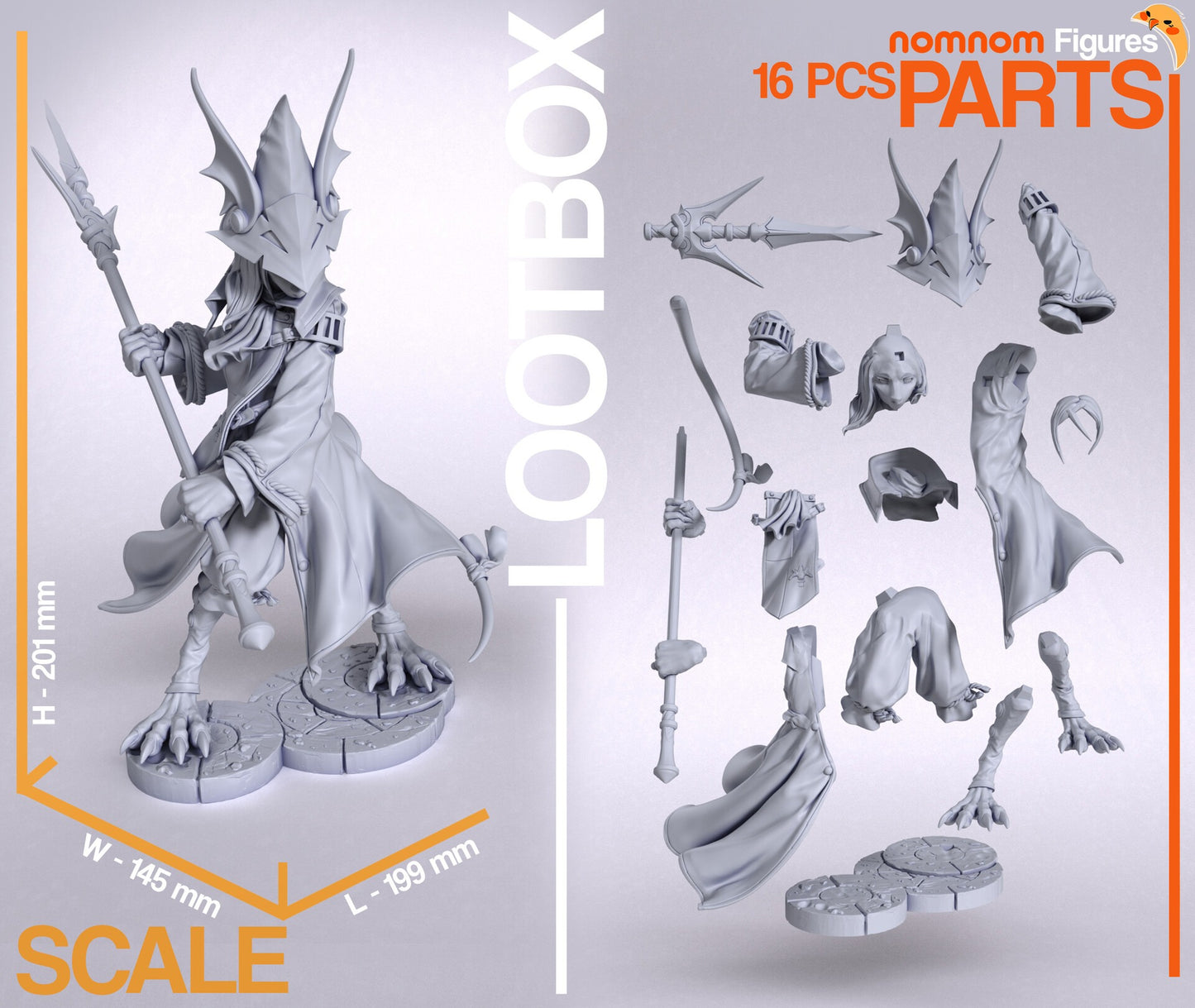 Dragon Knight Spear Warrior Figure – Collectible Fantasy Statue – Fanart