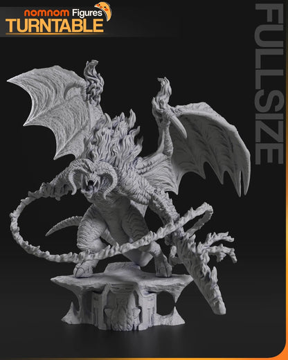 Fire Demon Figure – Collectible Statue – Fanart