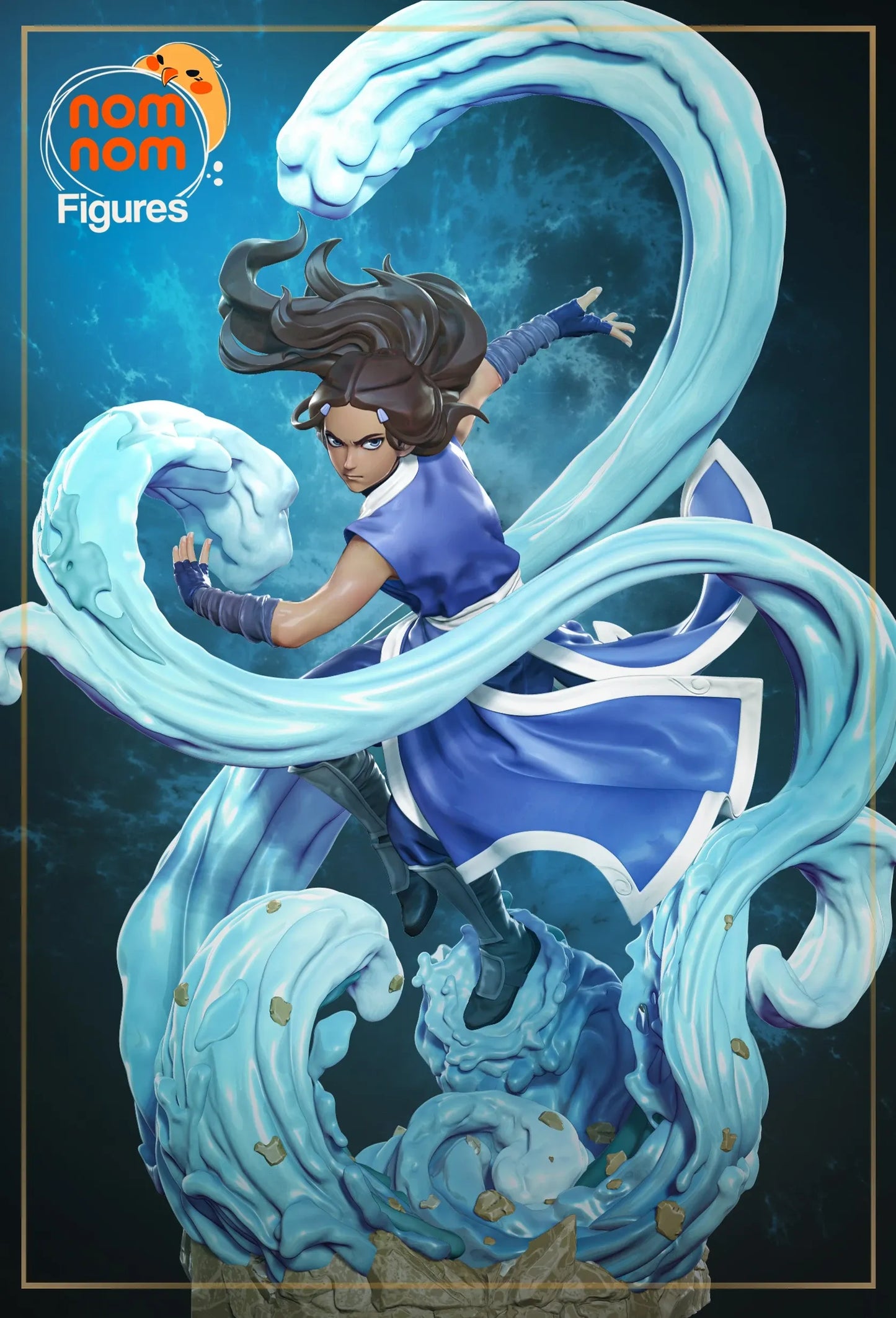Water Tribe Waterbender Figure – Collectible Statue – Fanart