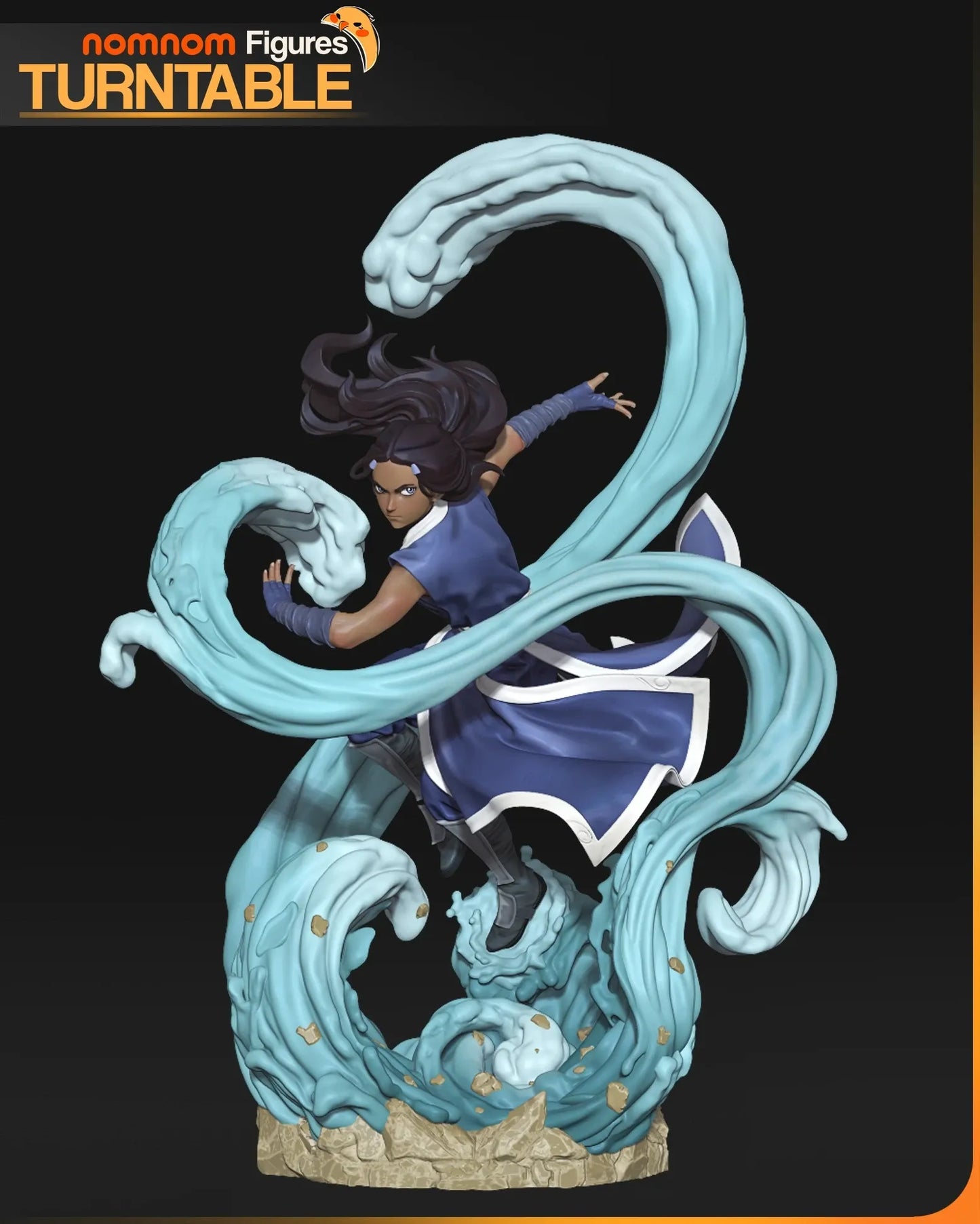 Water Tribe Waterbender Figure – Collectible Statue – Fanart