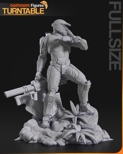 Futuristic Space Super Soldier Figure – Collectible Sci-Fi Statue – Fanart