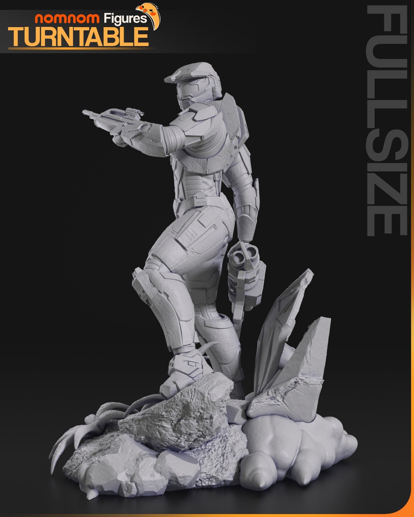 Futuristic Space Super Soldier Figure – Collectible Sci-Fi Statue – Fanart