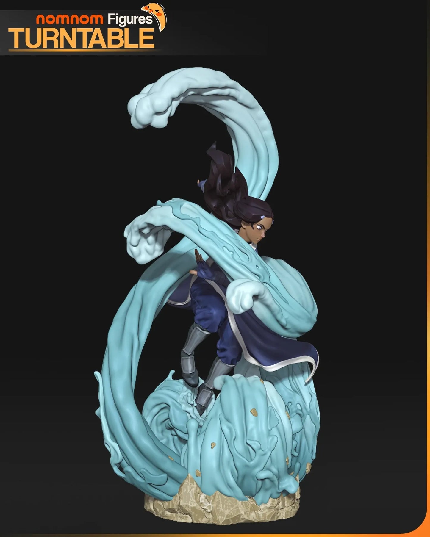 Water Tribe Waterbender Figure – Collectible Statue – Fanart