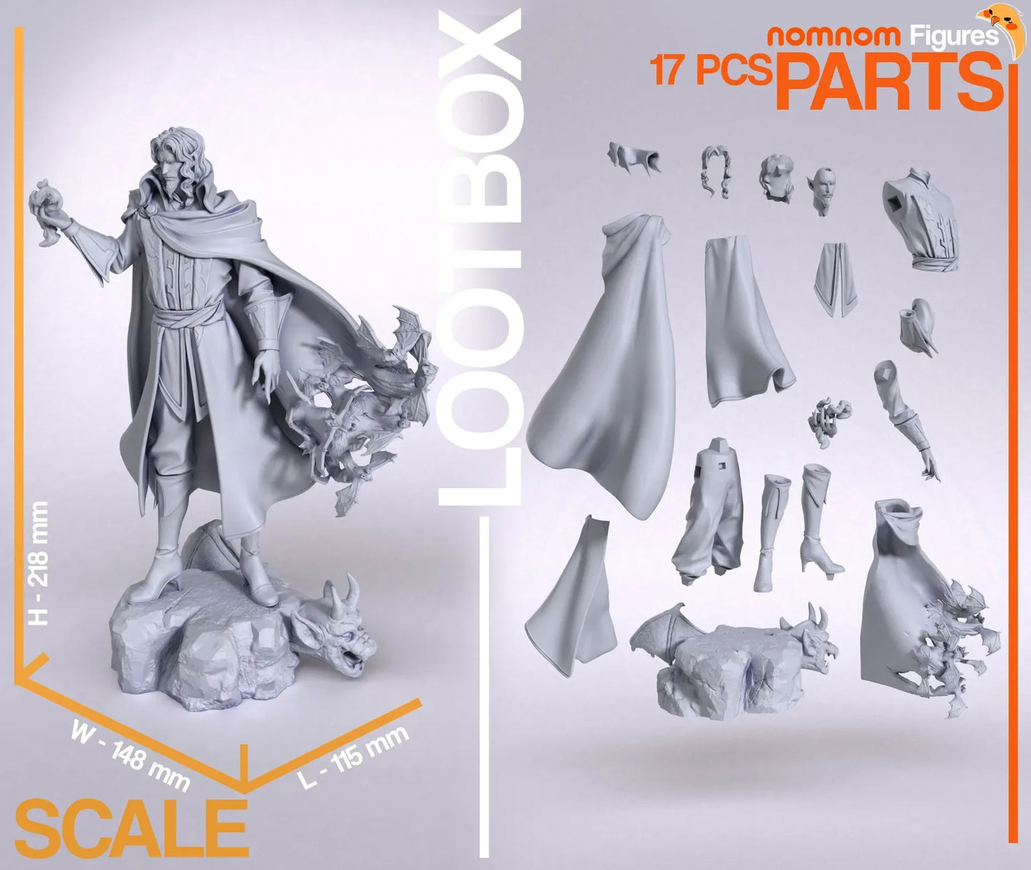 Lord of Darkness Fanart Figure | Castlevania Resin Collectible | Handcrafted Decor
