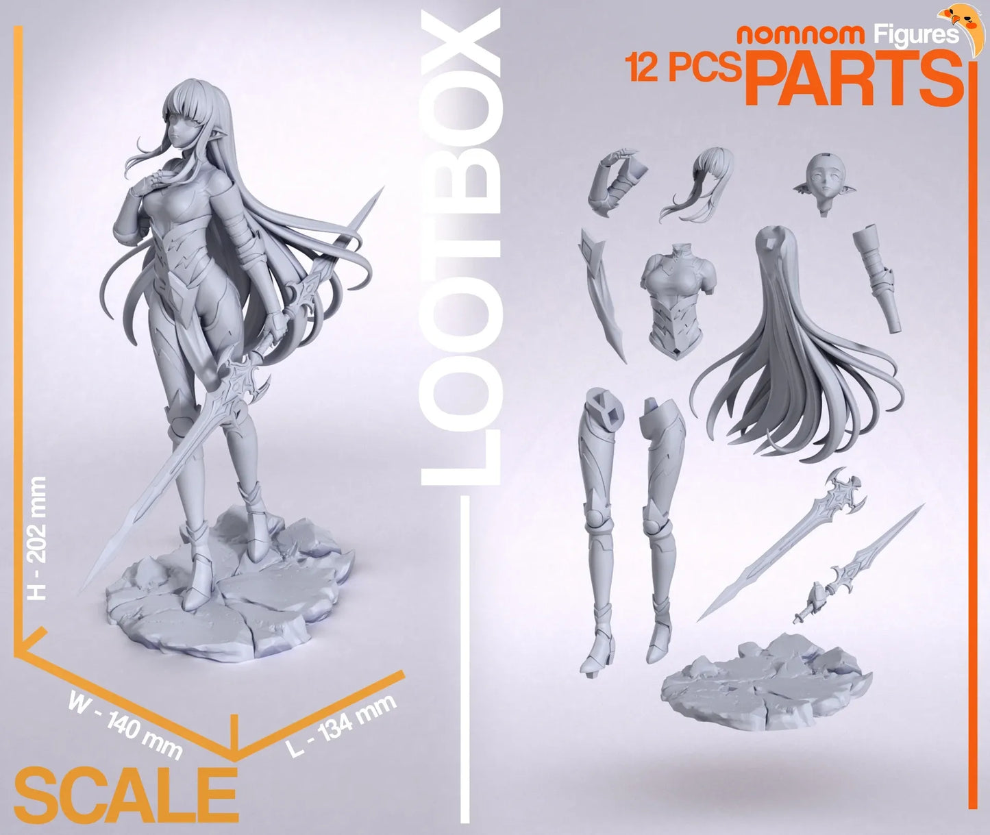 Clan Demon  Fanart Statue | Handmade Resin Art