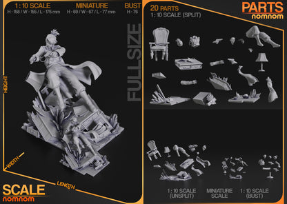 Military Sharpshooter Lieutenant – Fanart Anime Resin Figure
