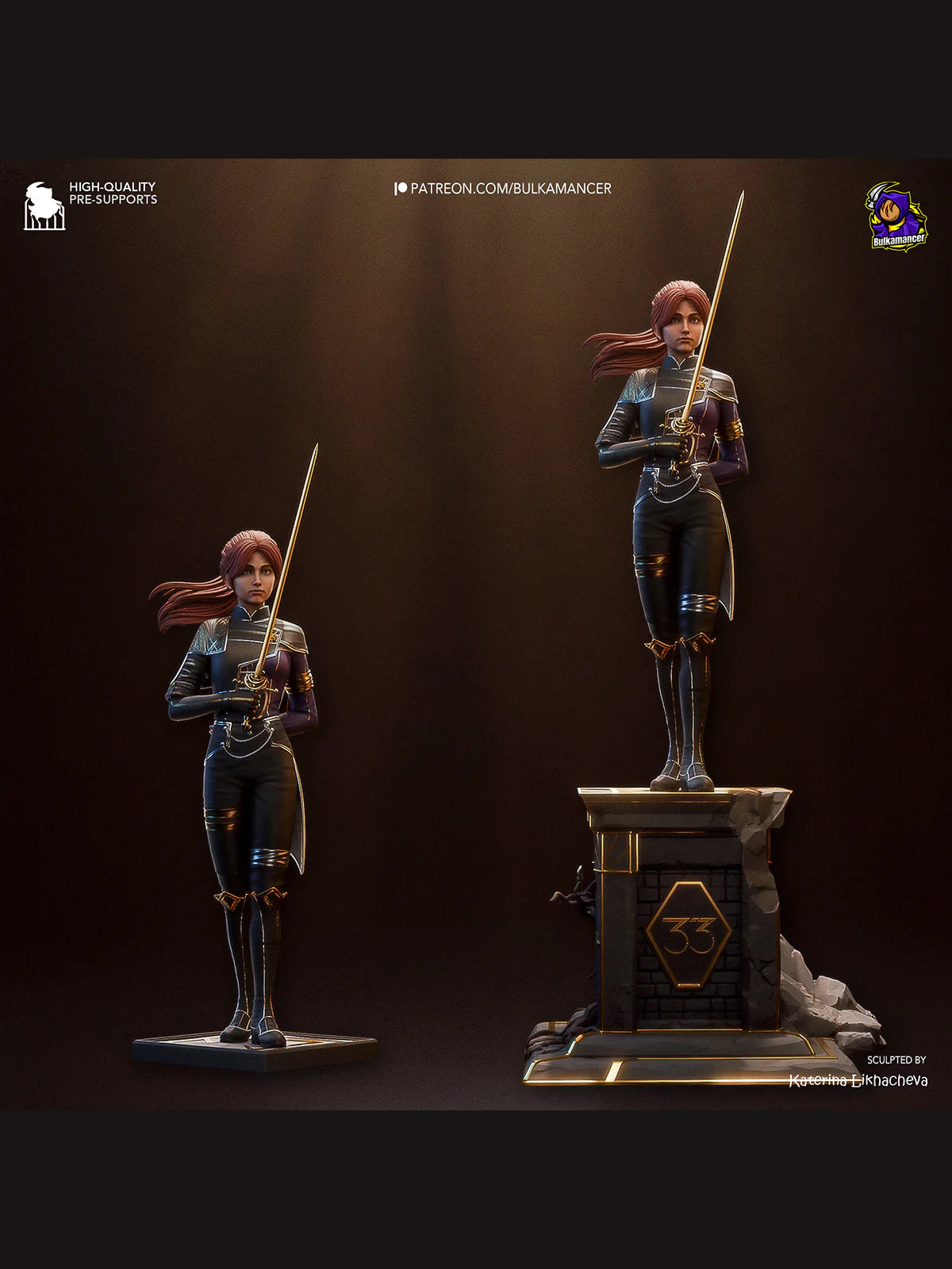 Mystic Warrior – Fanart | RPG Resin Figure | Handcrafted Collectible