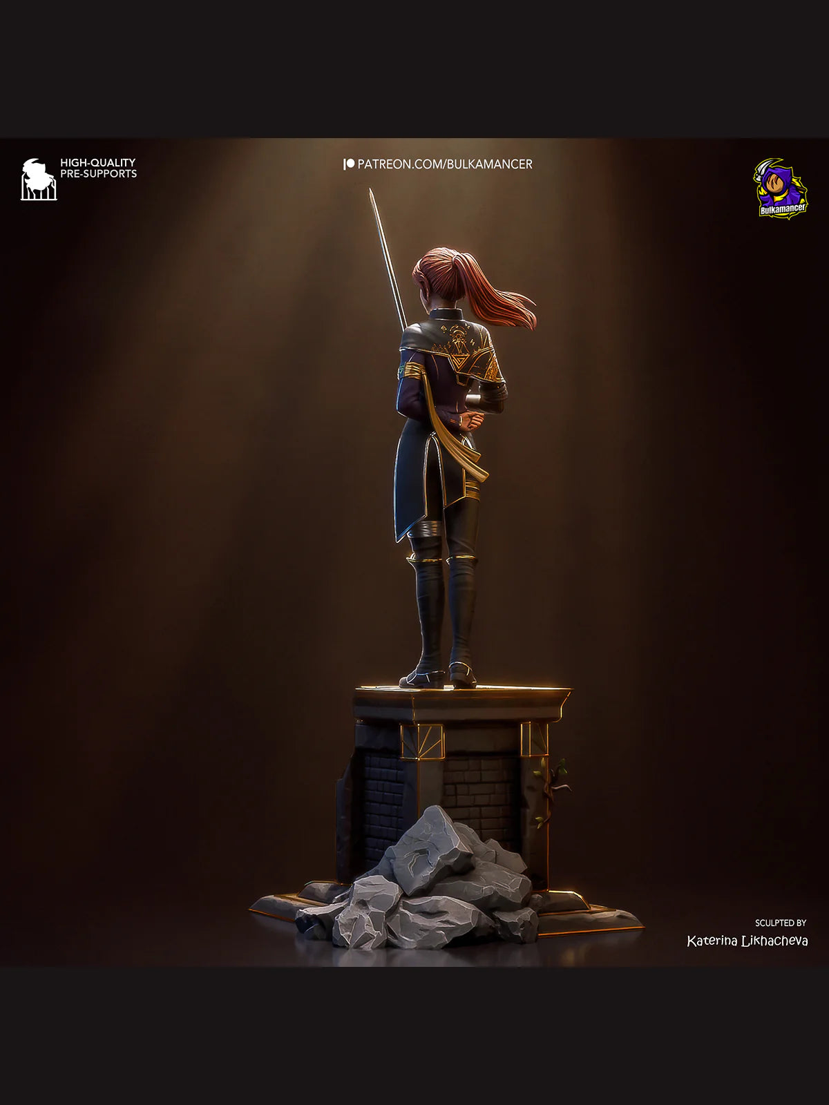 Mystic Warrior – Fanart | RPG Resin Figure | Handcrafted Collectible