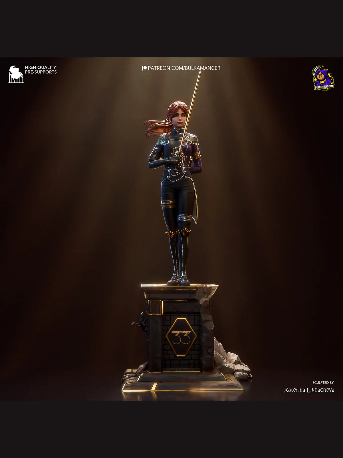 Mystic Warrior – Fanart | RPG Resin Figure | Handcrafted Collectible