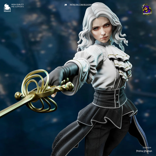 Elegant Warrior – Fanart | RPG Resin Statue | Handmade Collectible