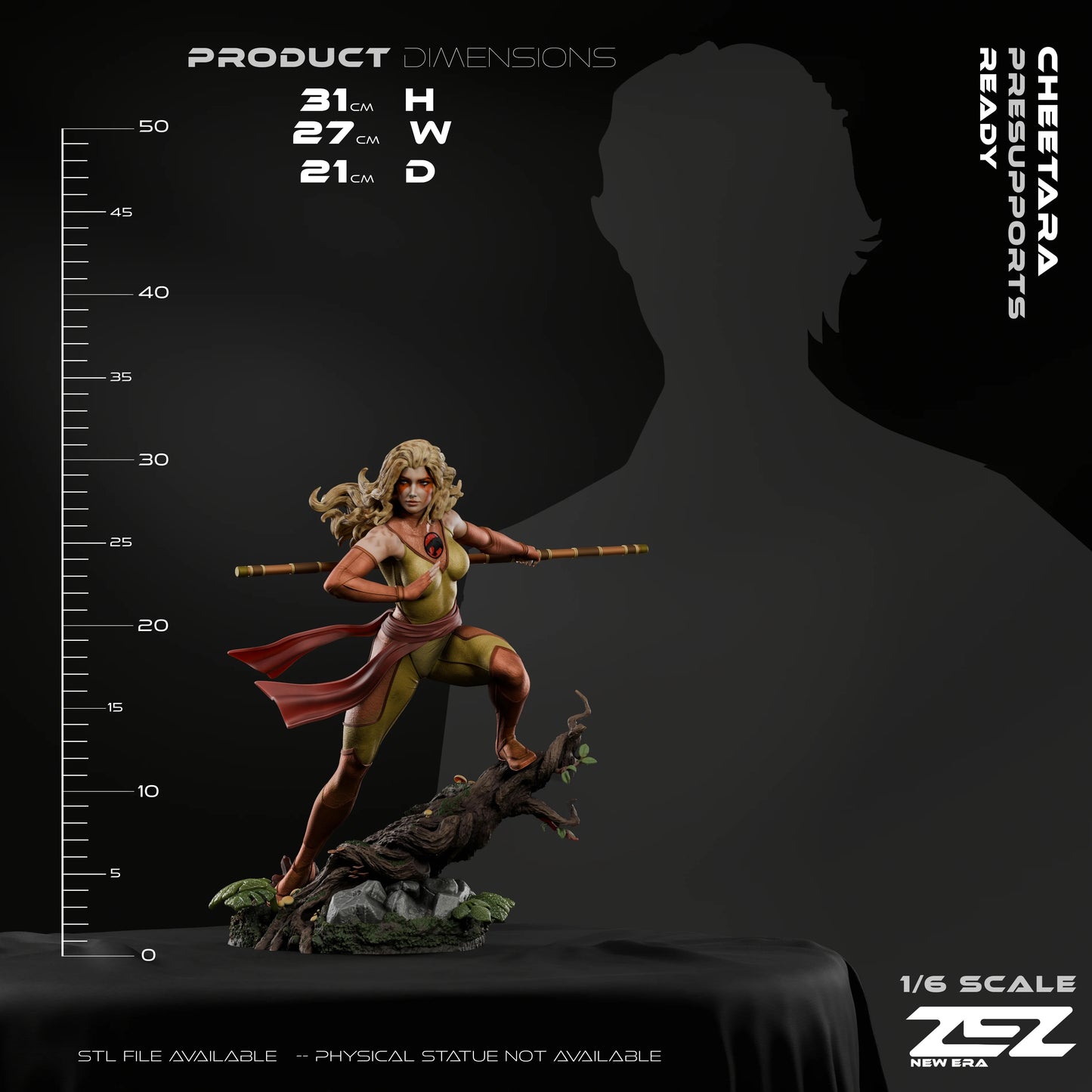 Feline Speed Warrior Figure – Collectible Fantasy Statue – Fanart