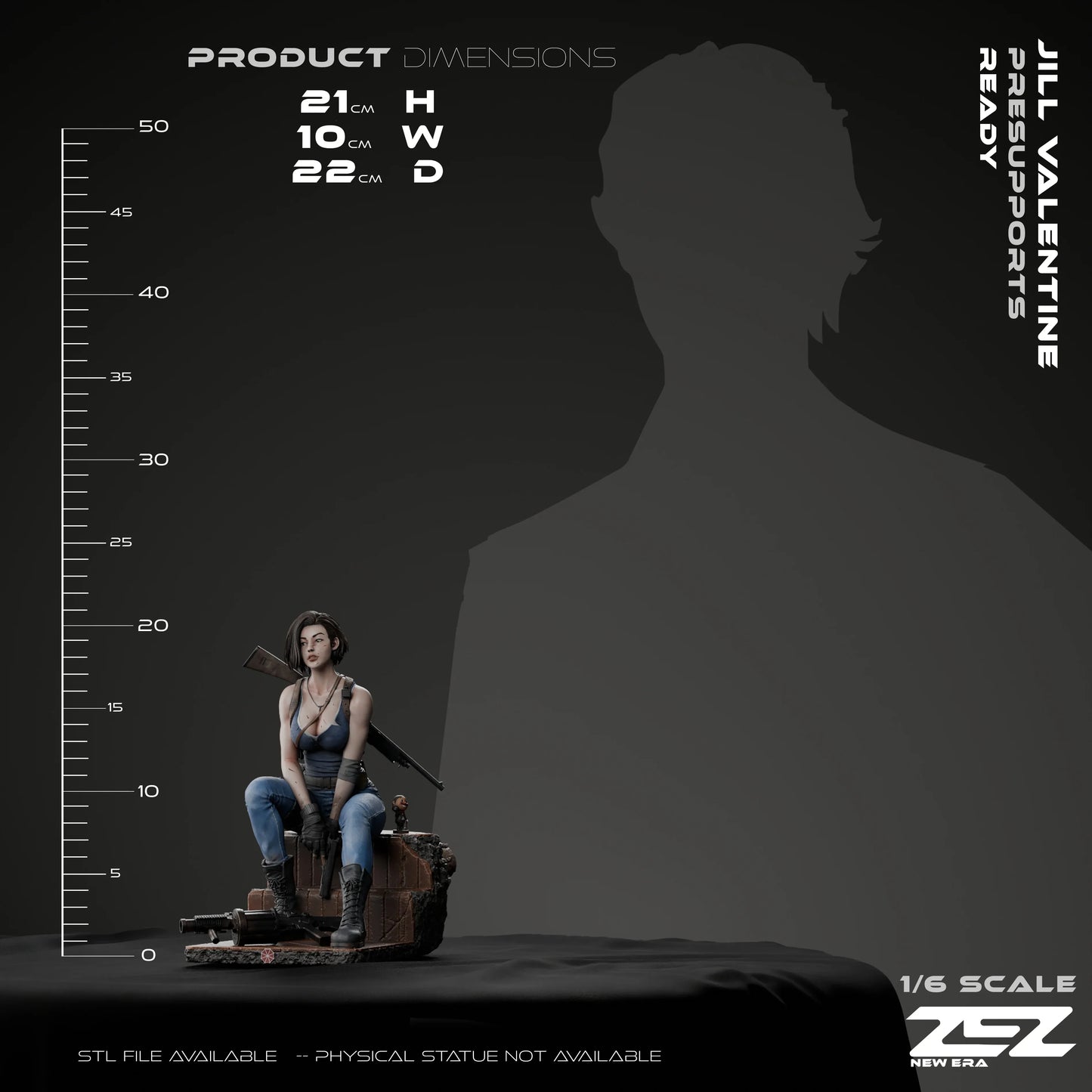 Jill Zombie Hunter | RPG Resin Statue | Fan Art Collectible